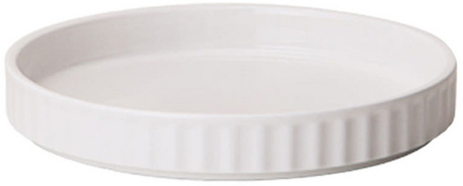 화이트앤화이트 도자기 젠 원형접시 6호 25cm YT-RP25, 1개, 화이트