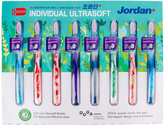 조르단 인디비주얼울트라 소프트칫솔 8개입 초미세모 moa*86774DT, 1개