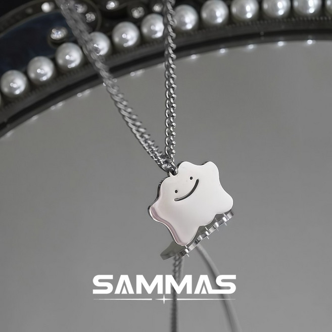SAMMAS 幽靈雲朵兒項鍊 嘻哈個性小紅書爆款百搭項錬ins冷淡風毛衣鏈小眾飾品