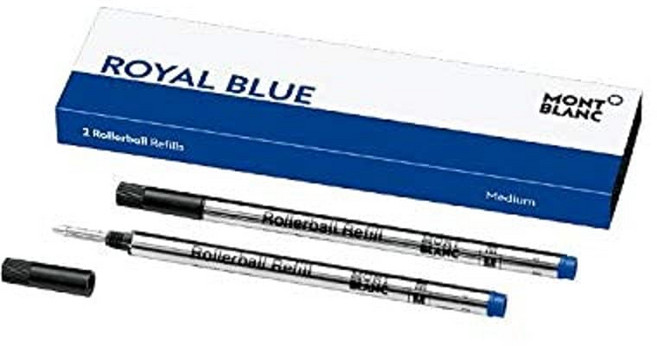 Montblanc 2 refill per roller (M) Royal Blue blu 128233