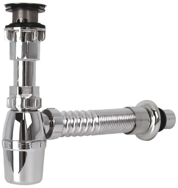 벽면 일체형 자동팝업 배수트랩 세면대부속 배수관, 1개