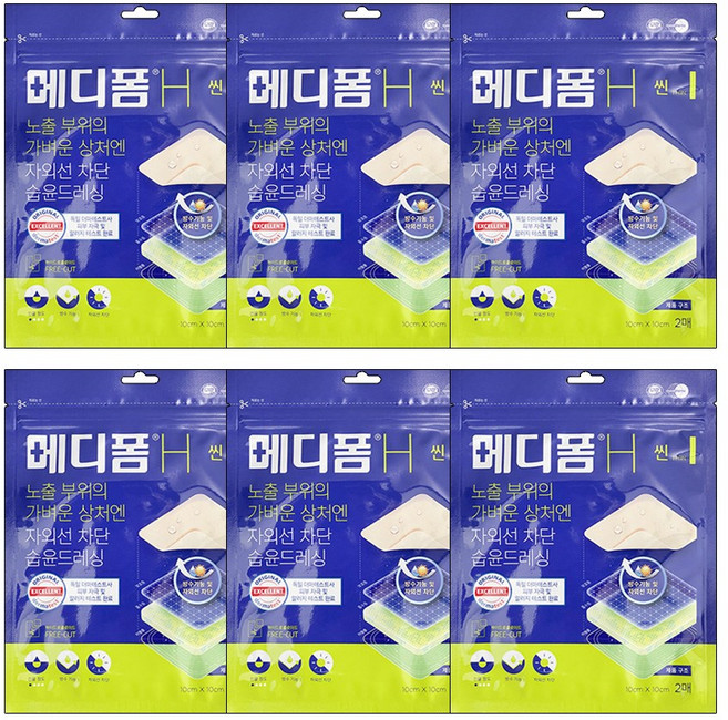 메디폼 H 씬 재생밴드 2p, 6개