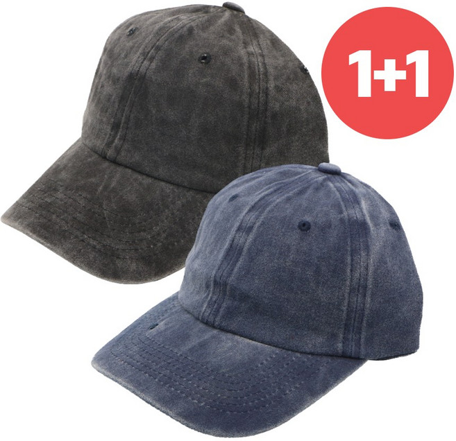 에쉬울프 남녀공용 사계절 빈티지 컬러 모자 1+1