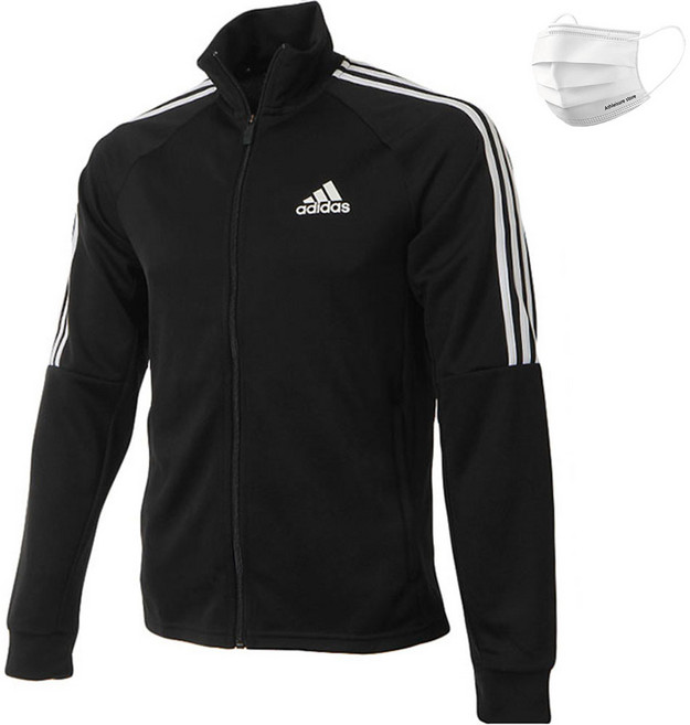 아디다스 트랙탑 져지 츄리닝 집업 자켓 SERENO 블랙 남여공용 운동복 + ALS 마스크