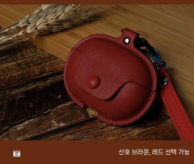 베이스어스 보위 MC1 프로 케이스 가죽 일체형 커버 스트랩, 베이스 MC1, 산호색 가죽 커버 긴 목걸이