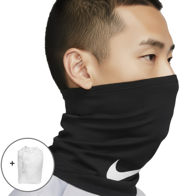 나이키 드라이핏 러닝 골프 라이딩 자외선차단 멀티스카프 넥게이터, 나이키블랙, 1개