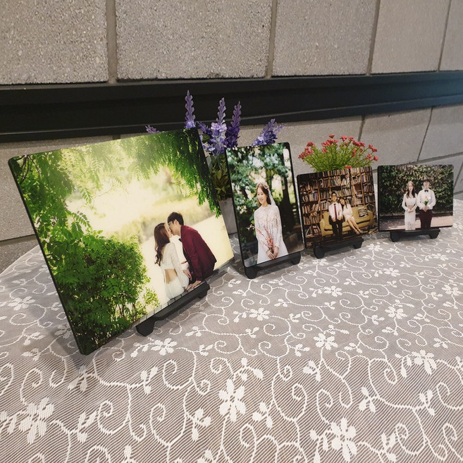 피앙세포토 아크릴액자 주문제작 소형액자 포토테이블 웨딩 가족 아기 졸업사진 단체선물, A형, 8x10inch(20x25cm), 무보정