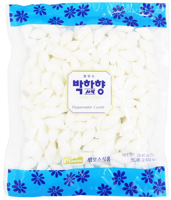 맘모스 박하향 사탕 750g 젤리 캔디 사탕 가위박하, 1개