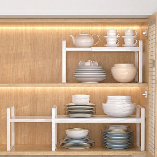 잇어스홈 길이조절 싱크대 정리선반, 1개, 화이트