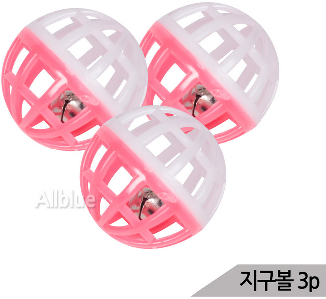 앵무새 장난감 플라스틱 지구볼 3p 앵무새 공 방울종, 없음