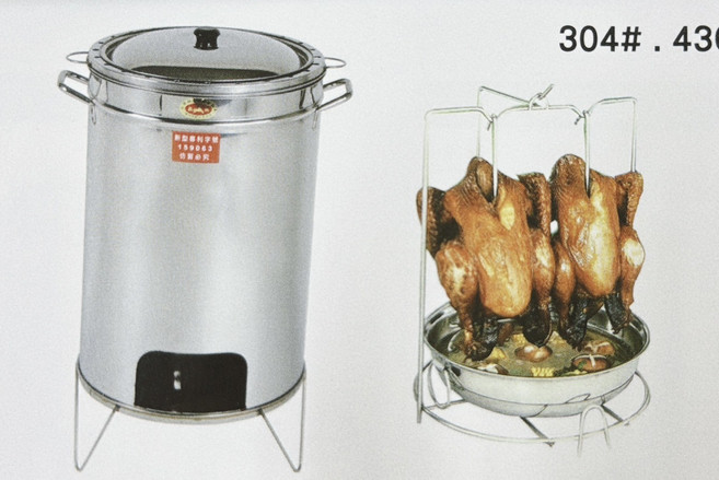304不銹鋼 煙燻爐 桶仔雞爐 烤肉爐, 1套