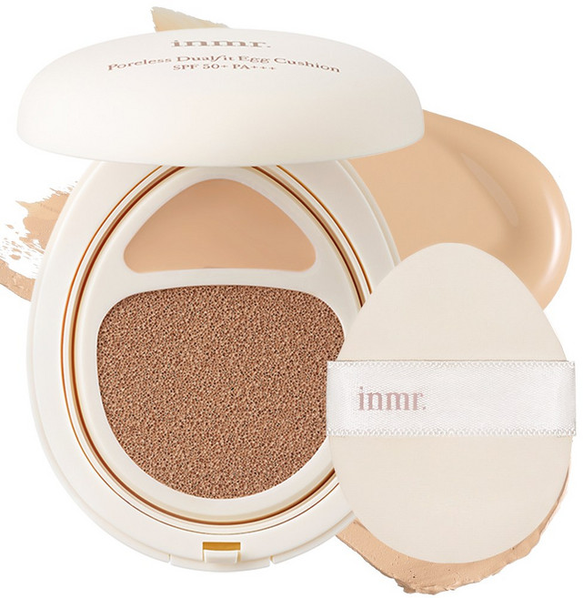 인뮤 포어레스 듀얼핏 컨실러 & 파운데이션 2in1 에그 쿠션 (기미 잡티 주근깨 모공 커버), 23N, 1개