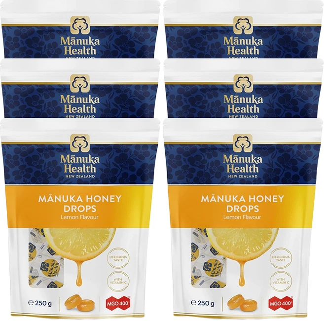 Manuka Health MGO400+ 마누카헬스 마누카꿀 레몬 58개입 2팩, 250g, 6개 - 쿠팡