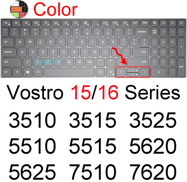 호환 Dell Vostro 키보드 커버 실리콘 보호대 스킨 케이스 Dell Vostro 15 16 3000 5000 7620 7000 3510 3515 3525 5510 5515, [03] Color