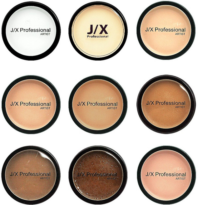 JX Professional 얼굴 페이스 메이크업 크림 파운데이션 9종 컬러, 6.다크베이지, 1개