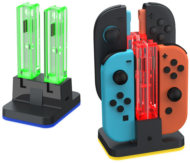 닌텐도 스위치 조이콘 차징독/크리스탈 하이엔드 / 스위치1 / 스위치2 겸용, 1개