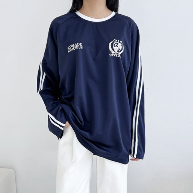 아르바니 모아 여자 스포티 오버핏 긴팔티셔츠 박스티 셔츠 후드티 긴팔티 드라이핏긴팔 럭비티 캐릭터