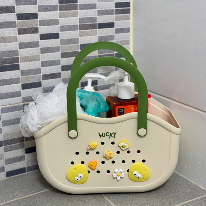 르뱅블루 휴대용 목욕 바구니, 베이지