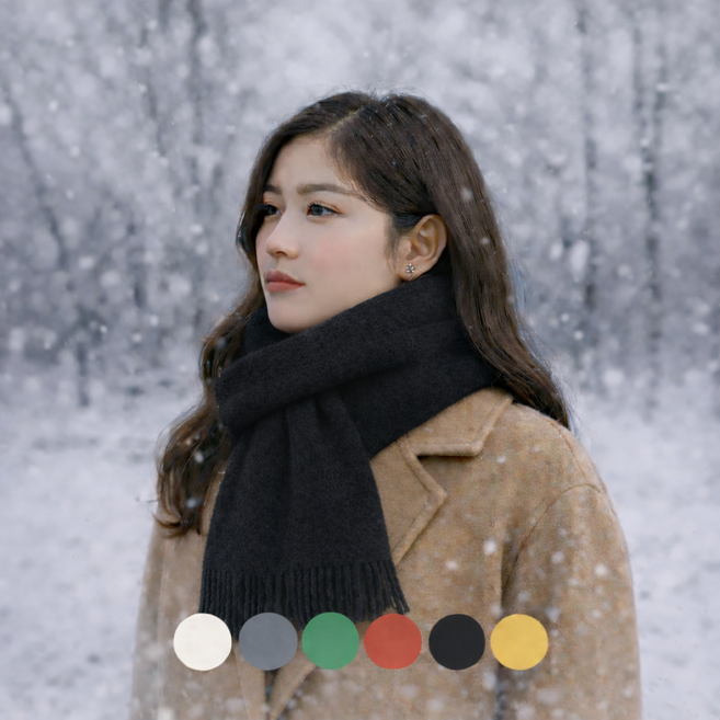 모데이 남녀공용 쁘띠 니트 목도리 머플러 털목도리