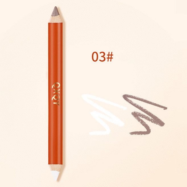 아이라이너 QXQY 듀얼 헤드 컨투어링 펜 풀 페이스 컨투어 하이라이트 실키한 컬러 표현 3D 데코레이션 스틱, [01] 4g