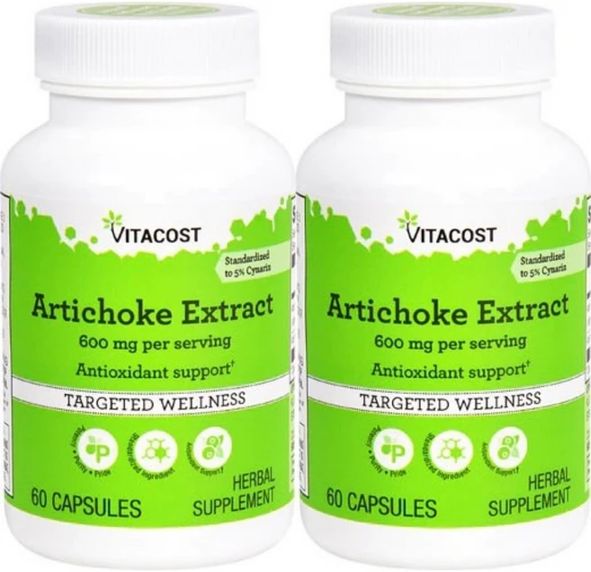 비타코스트 아티초크 추출물 600mg Vitacost Artichoke Extract, 2개, 60정 - 쿠팡