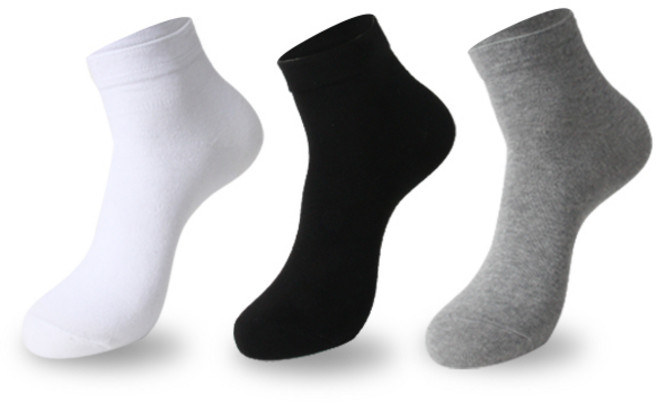 메디아스 남자 여자 순면 무압박 무지단목양말 면100% 국산 순면(6켤레묶음)