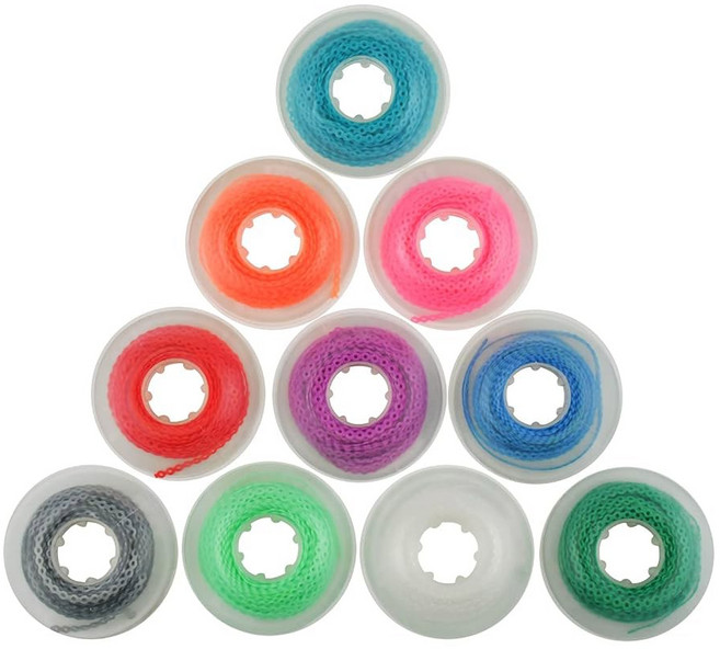 교정 치과용 탄성 초강력 고무 체인 교정용 10가지 색상 파워 (10개 폐쇄형), 10개