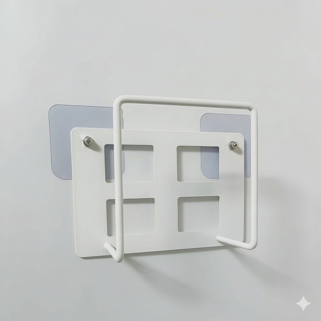 MODN 1+1 라우터 거치대 무타공 공유기 셋톱박스 거치대, 1개, 화이트