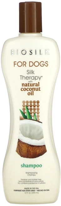 바이오실크 천연 코코넛 오일 함유 실키 테라피 강아지 샴푸 355ml (12 fl oz) BIS-86907 - 쿠팡