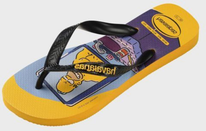 하바이아나스 havaianas 심슨 플립플랍 POP YELLOW