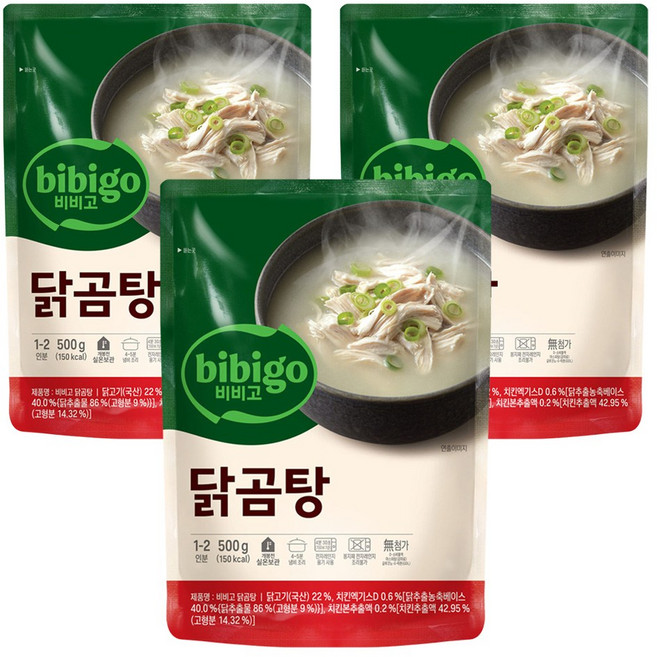 비비고 닭곰탕, 500g, 3개