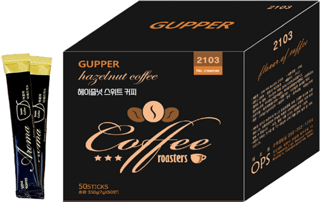 비엔스커피 헤이즐넛 스위트 아메리카노 50T, 7g, 1박스, 50개입