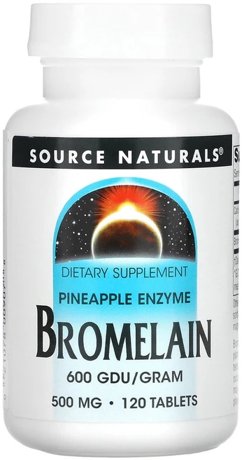 소스네츄럴스 브로멜라인 600GUD/g 500mg 태블릿 120정 1개 - 쿠팡