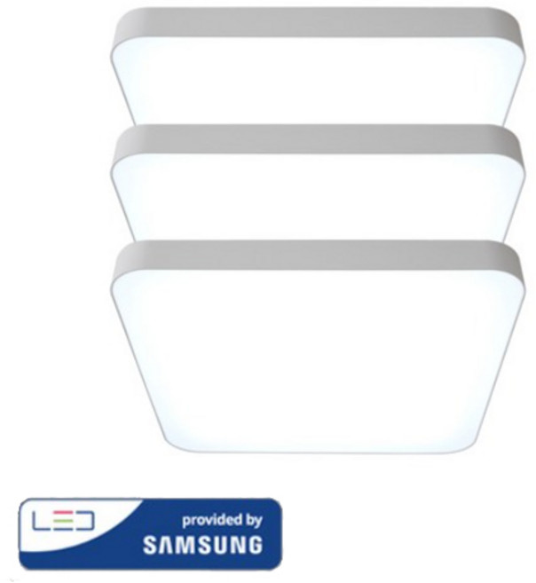 케이시조명 LED 뉴 시스템 방등 천장등 전등 안방등 전등교체 조명 삼성칩 플리커프리 60W 3개 세트, 화이트