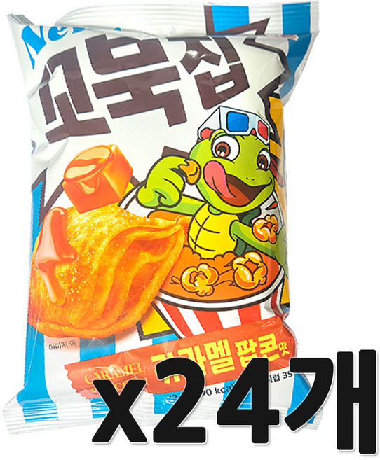 오리온 꼬북칩 카라멜팝콘, 72g, 24개