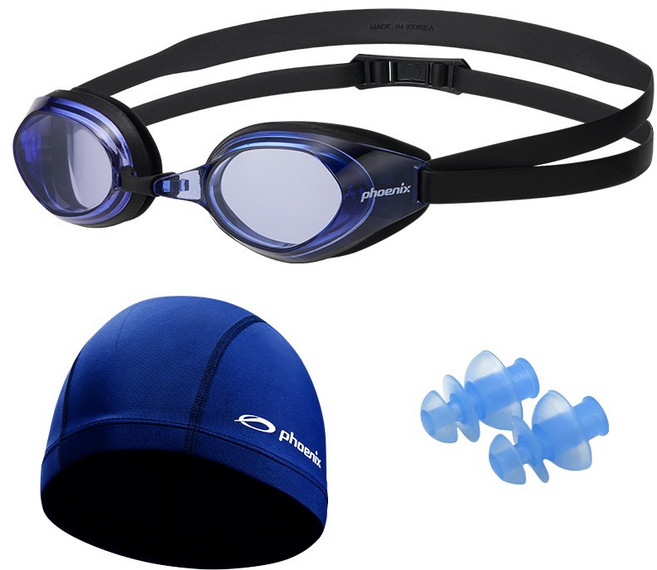 피닉스 수영용품 세트 Lite_A, 블루