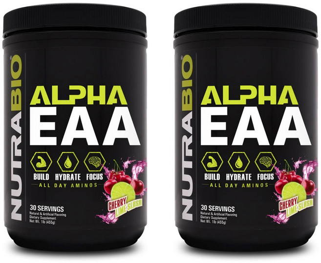 뉴트라바이오 알파 EAA 체리 라임 슬러시, 2개, 455g