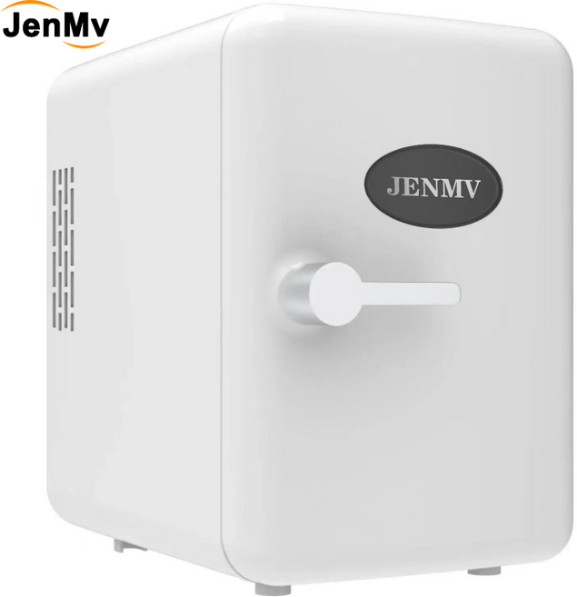 JENMV 화장품냉장고 4L 미니 냉온장고 휴대용냉장고 소형냉장고 차량냉장고 저소음 기숙사 차량 선물 여름캠핑, 흰색, 흰색