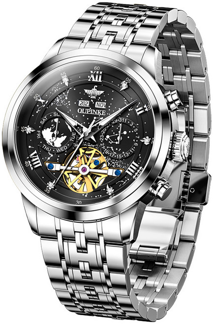 OUPINKE 남성 명품시계 남성용 시계남성 시계 프리미엄 패션 손목시계 방수 캘린더