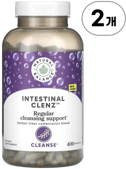 내추럴 밸런스 인테스티널 클렌즈 (장 클렌즈) Natural Balance Intestinal Clenz Cleanse 400정, 2개 - 쿠팡