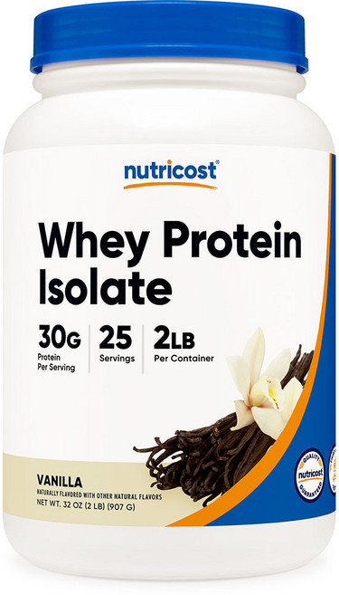 뉴트리코스트 WPI 웨이프로틴 아이솔레이트 맛있는 단백질 보충제 907g 바닐라맛 1개