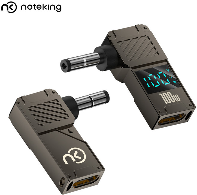노트킹 USB-C TO DC 100W 외경 4.0 내경 1.7 Bullet tip 노트북 디스플레이 충전 젠더 P-10