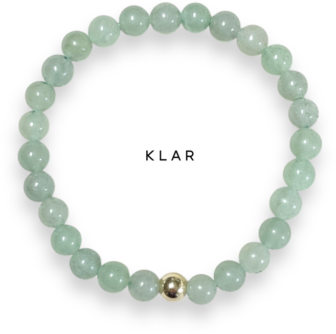 클라(KLAR) 천연 아벤츄린 (Aventurine) 14k 원석팔찌 (6미리)