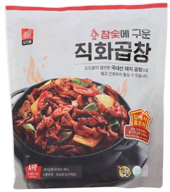 도드람 참숯에 구운 직화곱창 300g x 4입, 4개