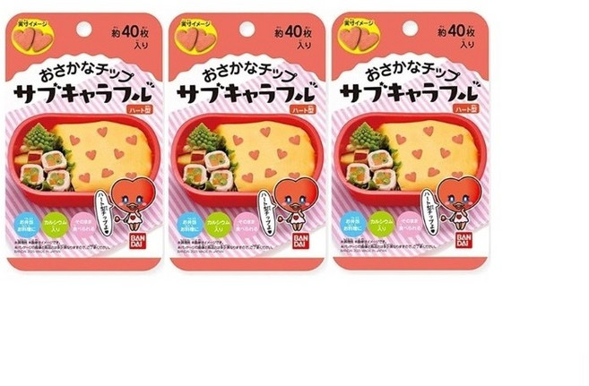 일본 반다이 하트모양 어묵칩 카라후루 캬라후루, 3개, 2g