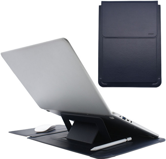 노트북 파우치 거치대 삼성 갤럭시북5프로360 LG그램 맥북네오 케이스 갤럭시북4 커버 가방 13인치 14인치 15인치 16인치 17인치, 네이비, 1개