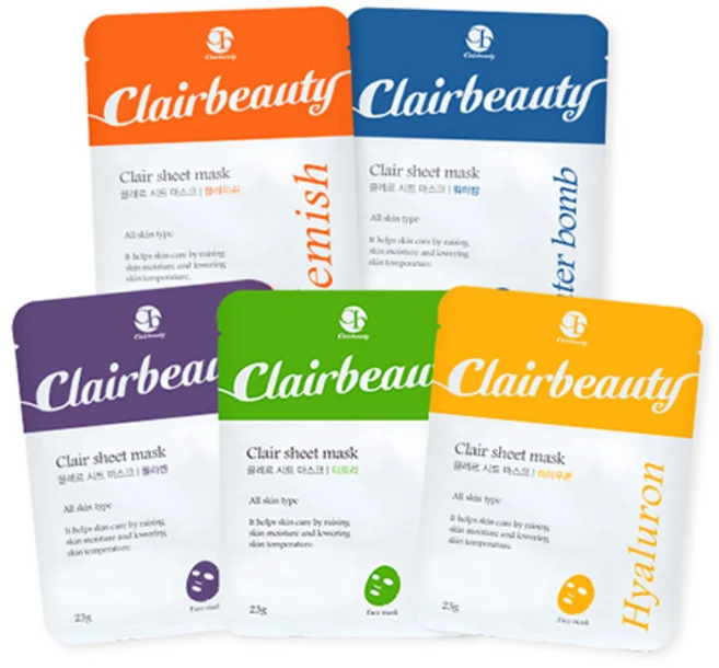 끌레르 뷰티 시트 마스크팩 20매, 1개, 히아루론 - 쿠팡