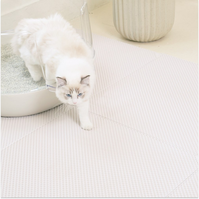 냥쌤 캐치매트 고양이 모래 사막화 방지 매트 화장실 패드, 1개, 큐브타입