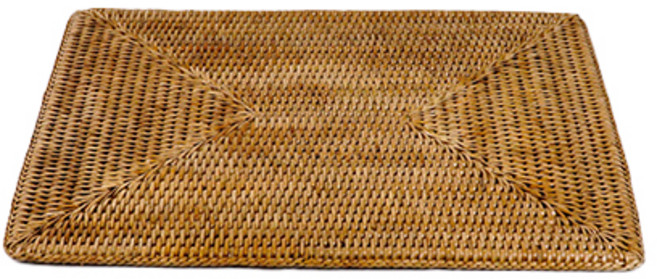 라탄상점 라탄 직사각형 테이블매트, M, 브라운