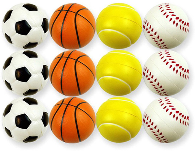 제로앤나인 스포츠 스펀지공 놀이용 소프트볼 12P, 1개, 혼합색상